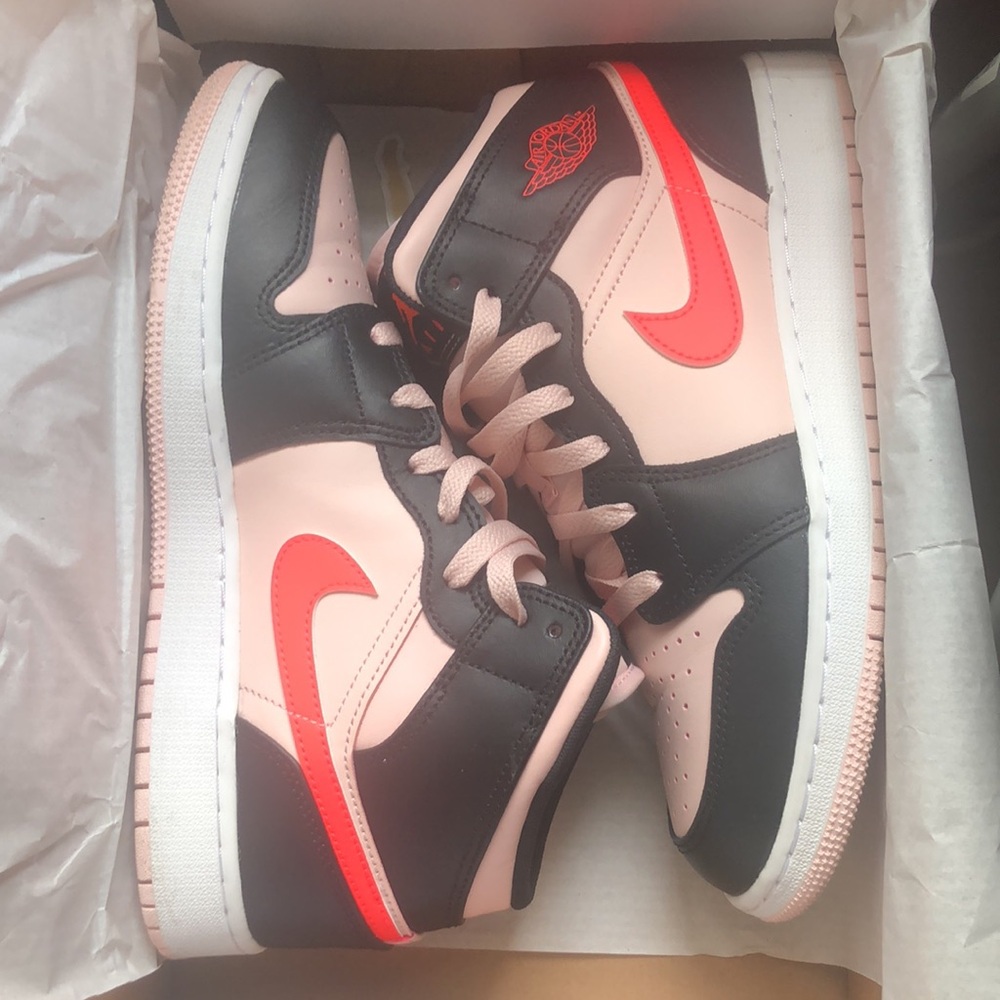 Atmosphere/infrared 23-black Air Jordan 1 MID(GS)